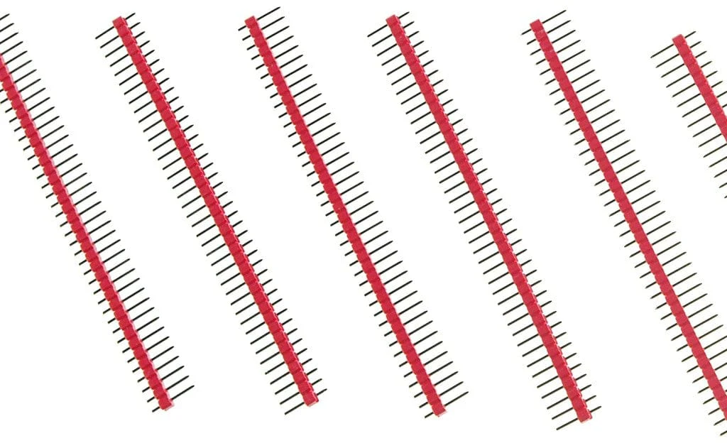 0.1″ (2.54 mm) Arduino Male Pin Headers (Straight Red 10PCS) - Image 3