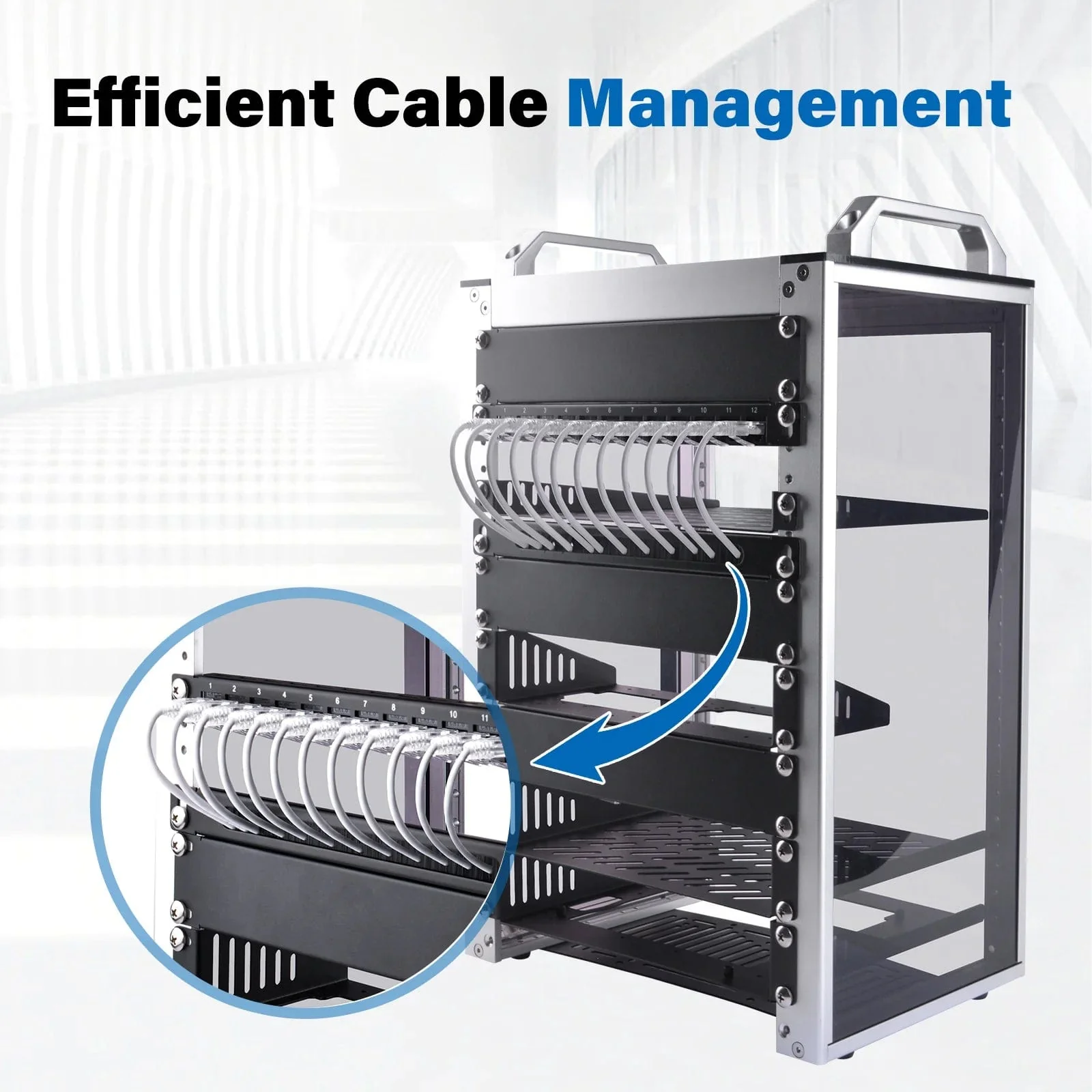 0.5U 10" Cable Entry Panel with Brush Strip for DeskPi RackMate - Image 2