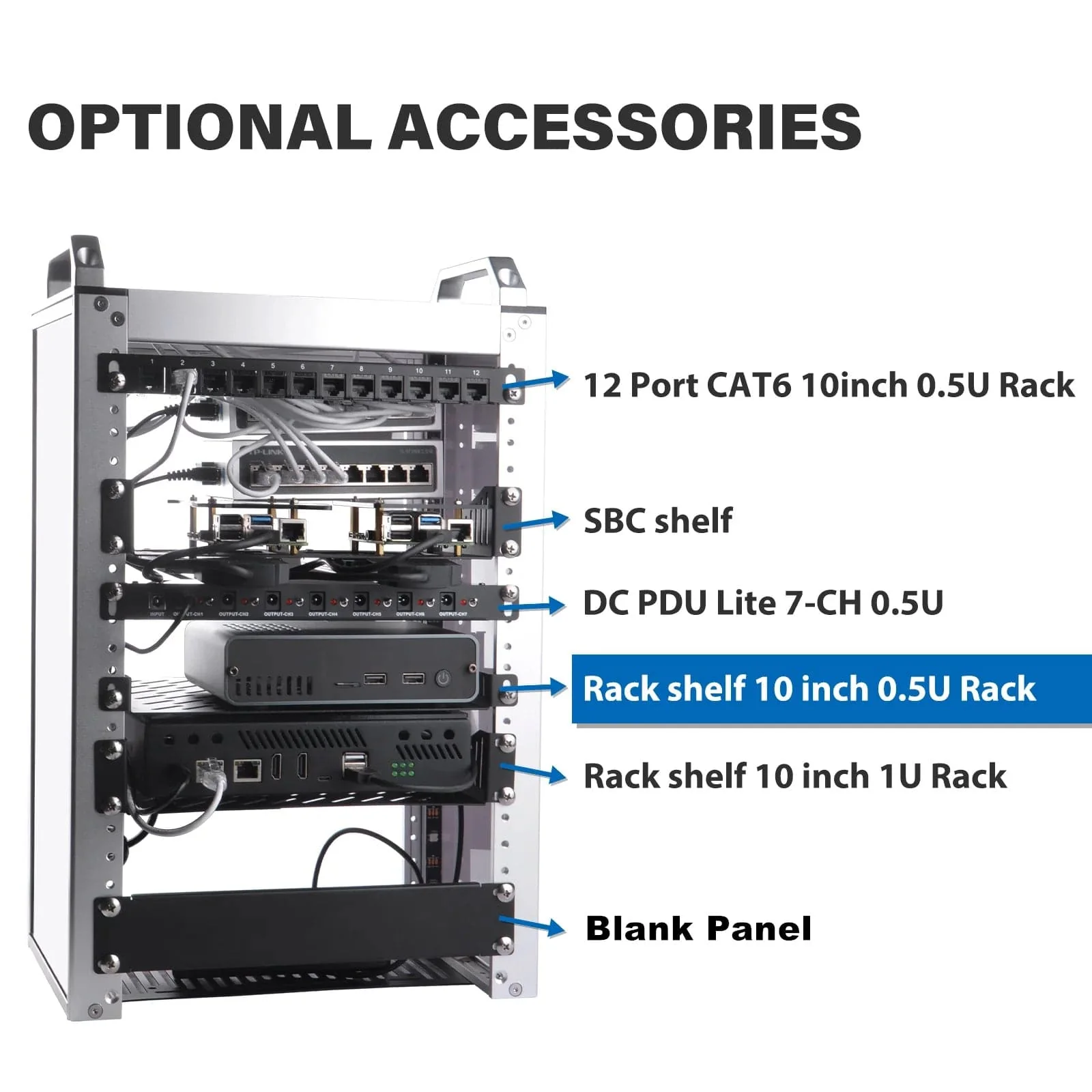 0.5U 10" Rack Shelf for DeskPi RackMate - Image 4