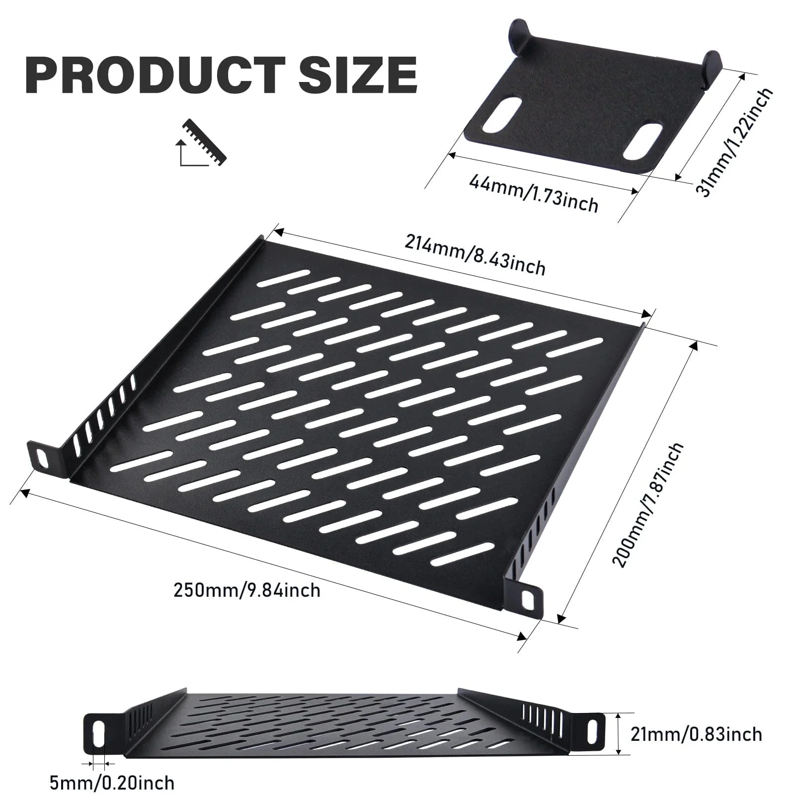 0.5U 10" Rack Shelf for DeskPi RackMate - Image 5