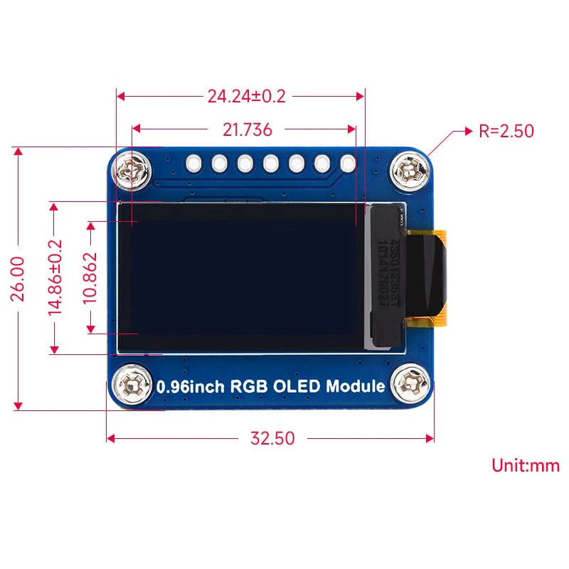 0.96" RGB OLED Display Module (64 x 128) - Image 7