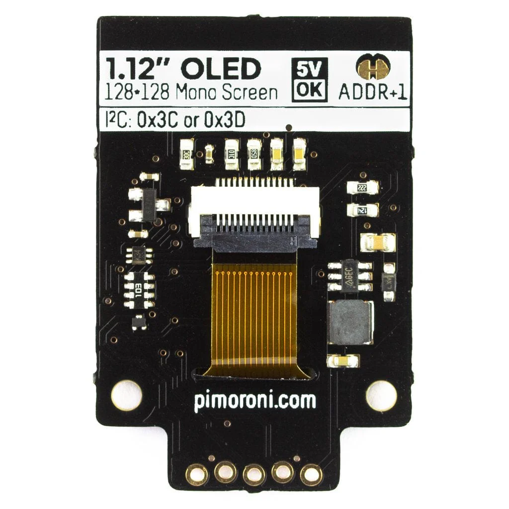1.12" Mono OLED (128x128, white/black) Breakout – SPI - Image 3
