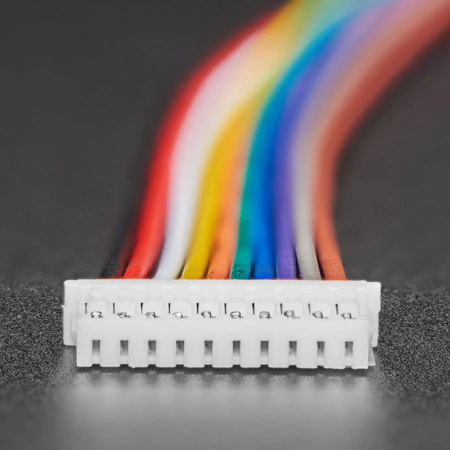 1.25mm Pitch 10-pin Cable 20cm long 1:1 Cable - Molex PicoBlade Compatible - Image 2