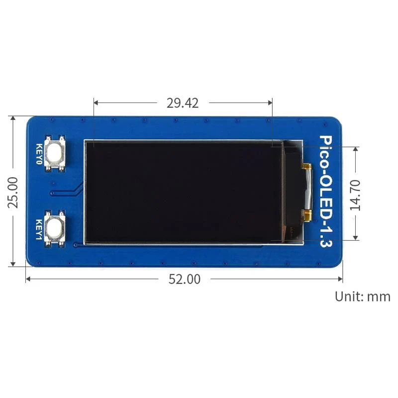 1.3" OLED Display Module for Raspberry Pi Pico (64×128) - Image 9