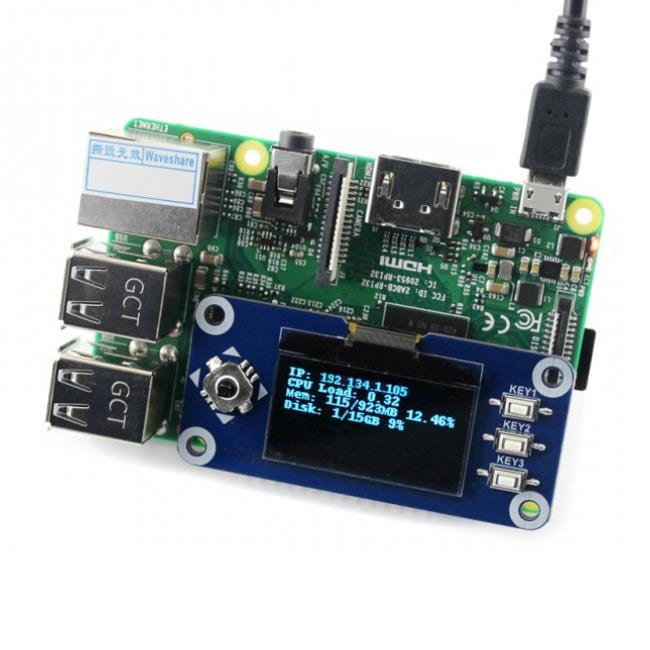 1.3" OLED Display HAT for Raspberry Pi (128x64) [Discontinued] - Image 2