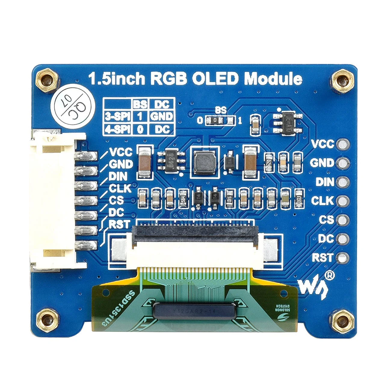 1.5" RGB OLED Display Module - 16-bit High Colour (128x128) - Image 3