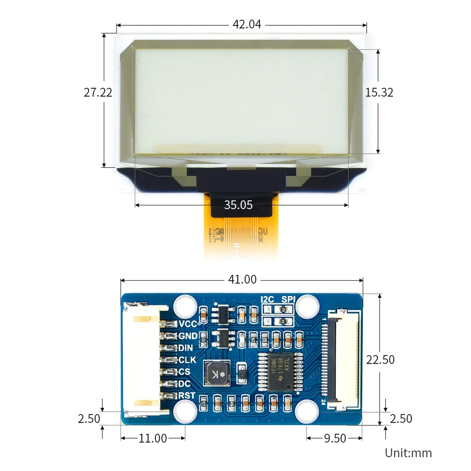 1.51" Transparent OLED (128 x 64) - Image 6