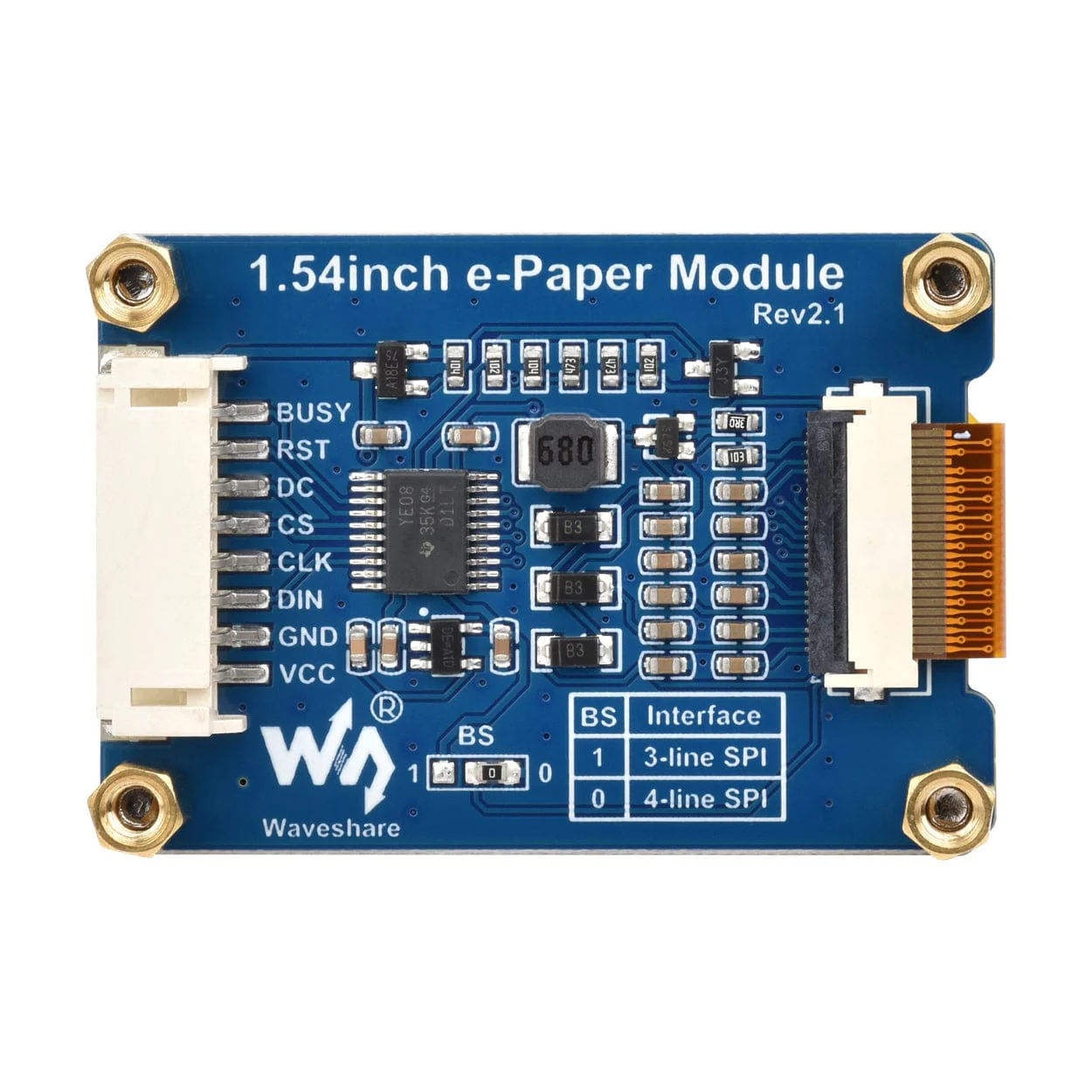 1.54" ePaper Display Module (G) - Red/Yellow/Black/White (200x200) - Image 6