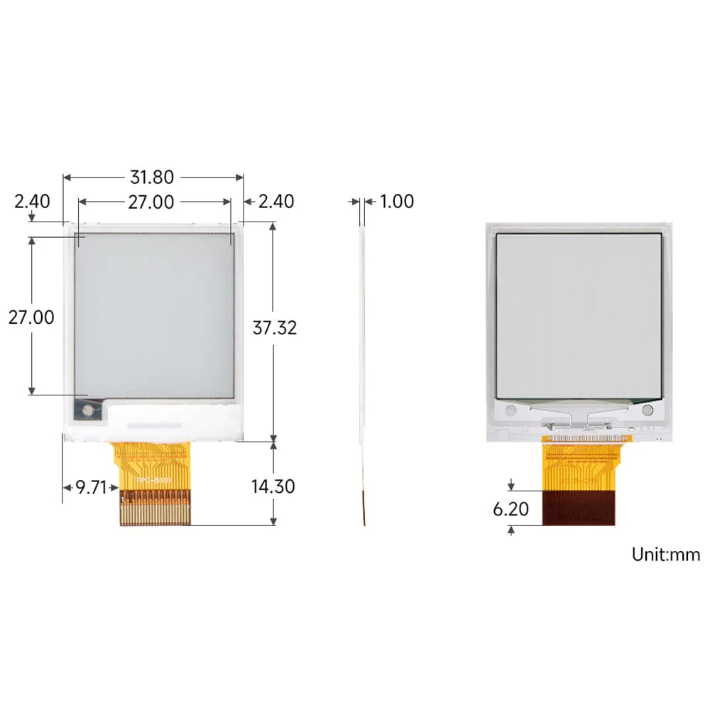 1.54" ePaper Display Raw Panel - Red/Yellow/Black/White (200x200) - Image 6
