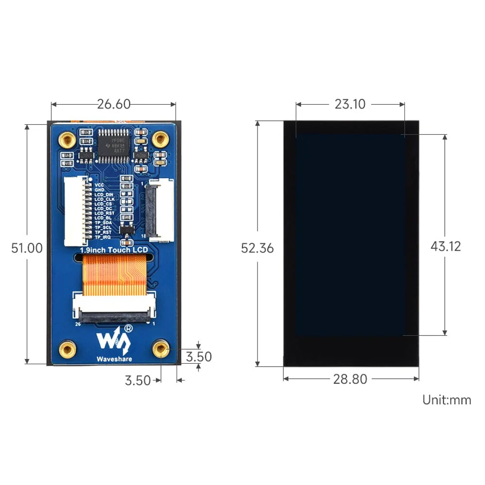 1.9" IPS Touch LCD Display Module (172x320) - Image 9