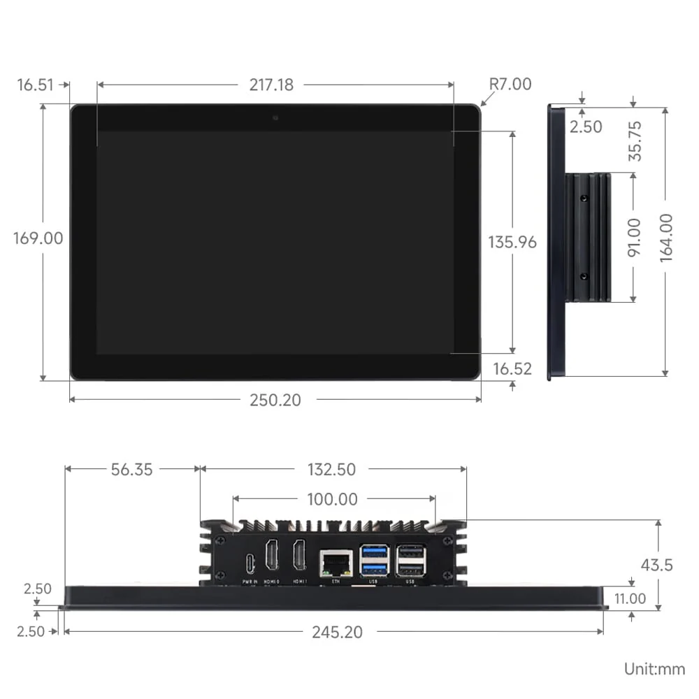 10.1" IPS Display + Aluminium Enclosure for Raspberry Pi - Image 13