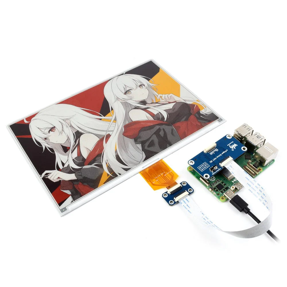 10.2" Four-Colour ePaper Display (G) with Driver HAT for Raspberry Pi - Image 2