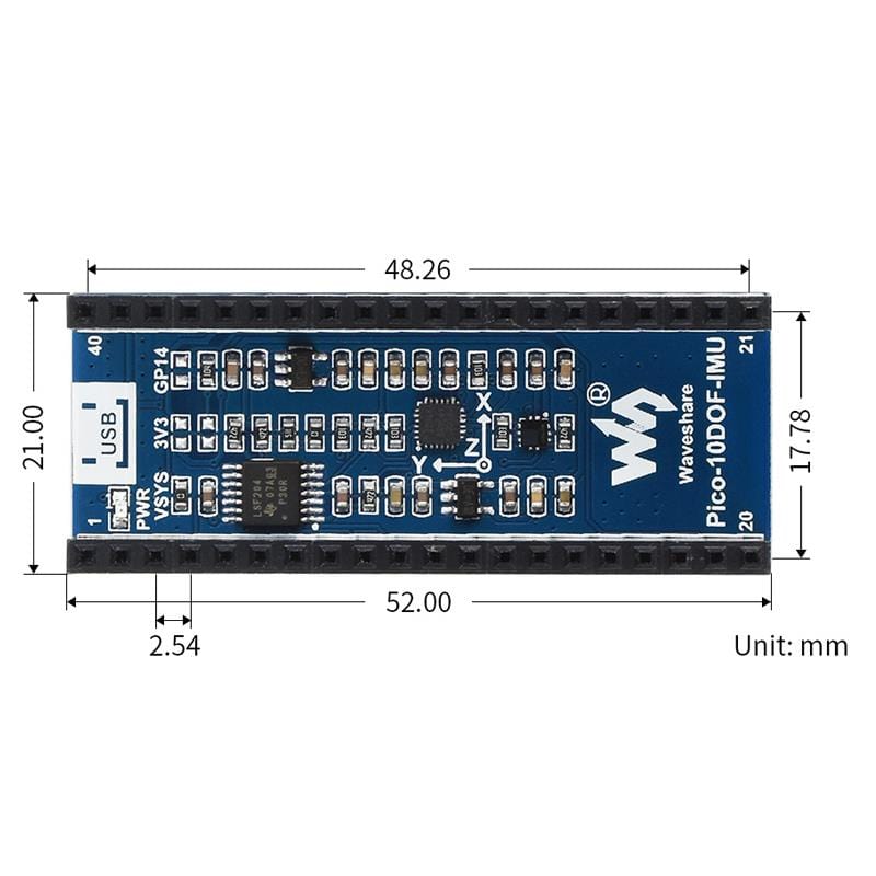 10-DOF IMU Sensor Module for Raspberry Pi Pico - Image 6