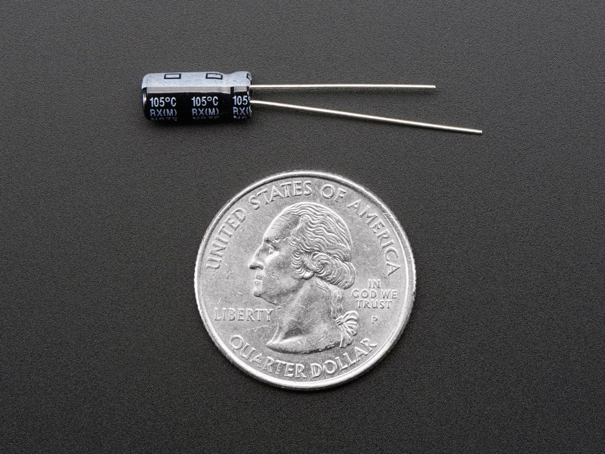 100uF 16V Electrolytic Capacitors - Pack of 10 - Image 3