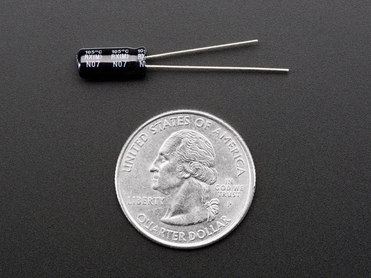 10uF 50V Electrolytic Capacitors - Pack of 10 - Image 3