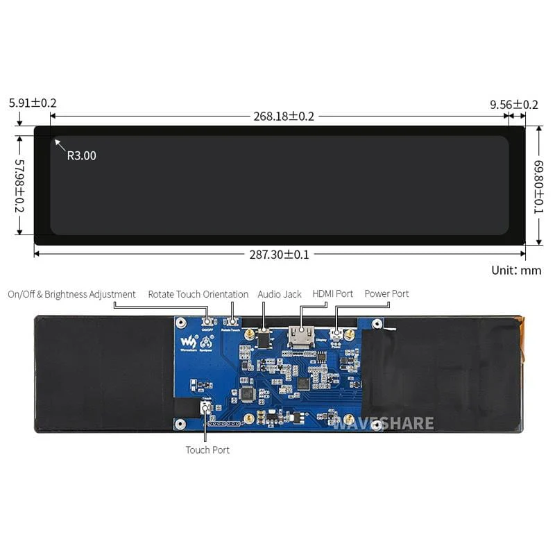 11.9" IPS Capacitive Touchscreen (320x1480) - Image 9
