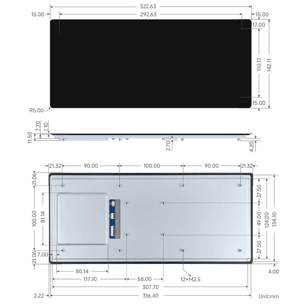 12.3" DSI Capacitive Touch IPS Display for Raspberry Pi 5 - Image 12