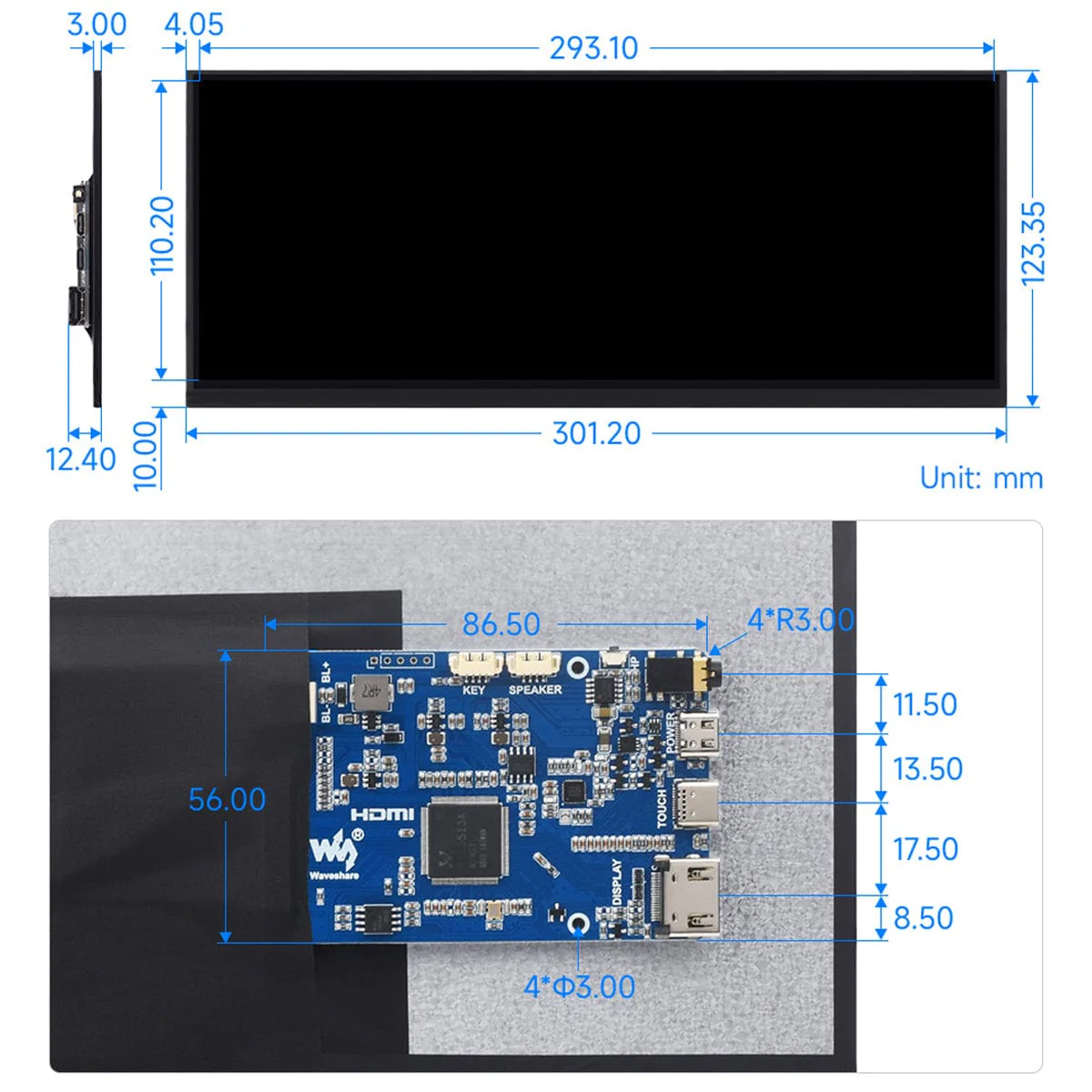 12.3" IPS Capacitive 10-Point Touch Display (1920 x 720) - Image 6