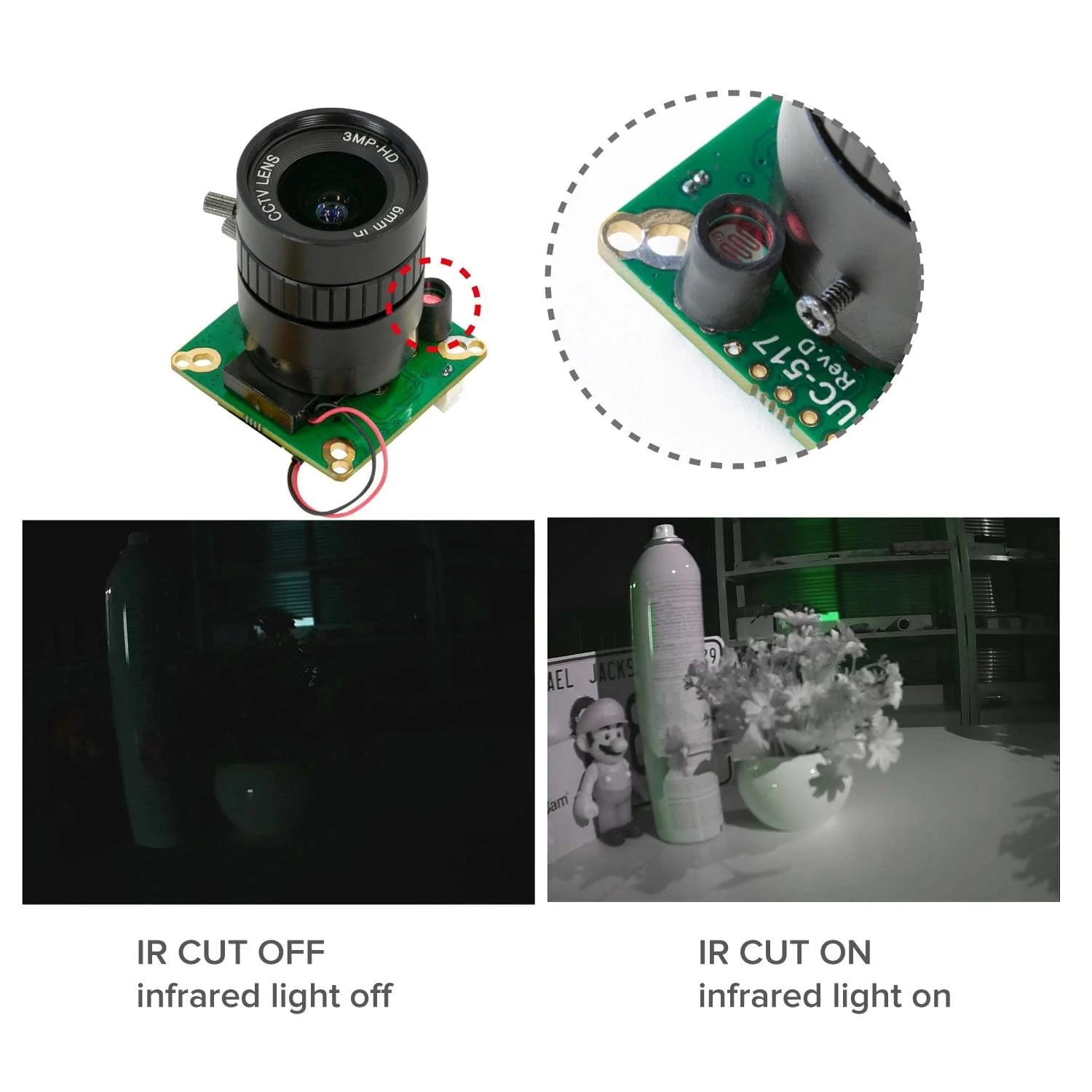 12.3MP IR-CUT HQ Camera with 6mm CS Lens for Raspberry Pi - Image 2