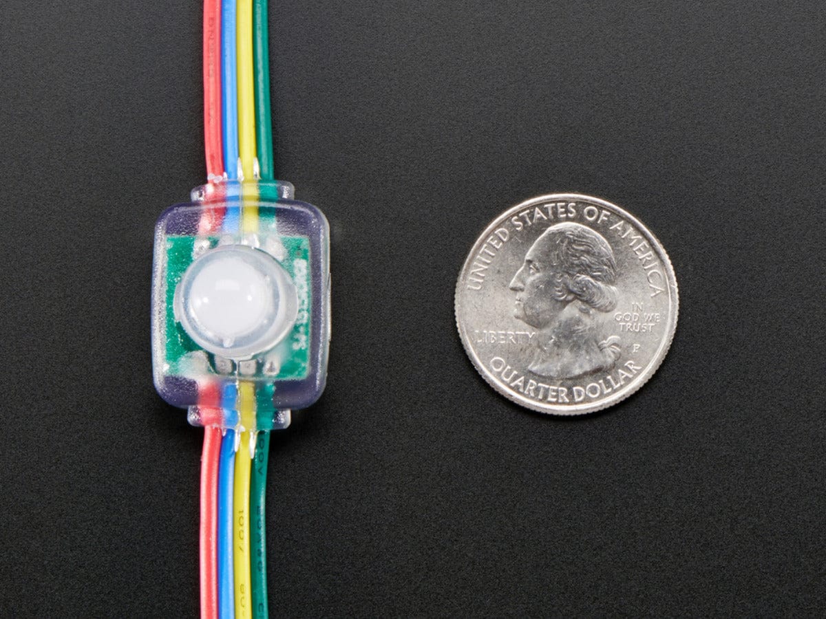 12mm  Diffused Flat Digital RGB LED Pixels (Strand of 25) (WS2801) [Discontinued] - Image 2