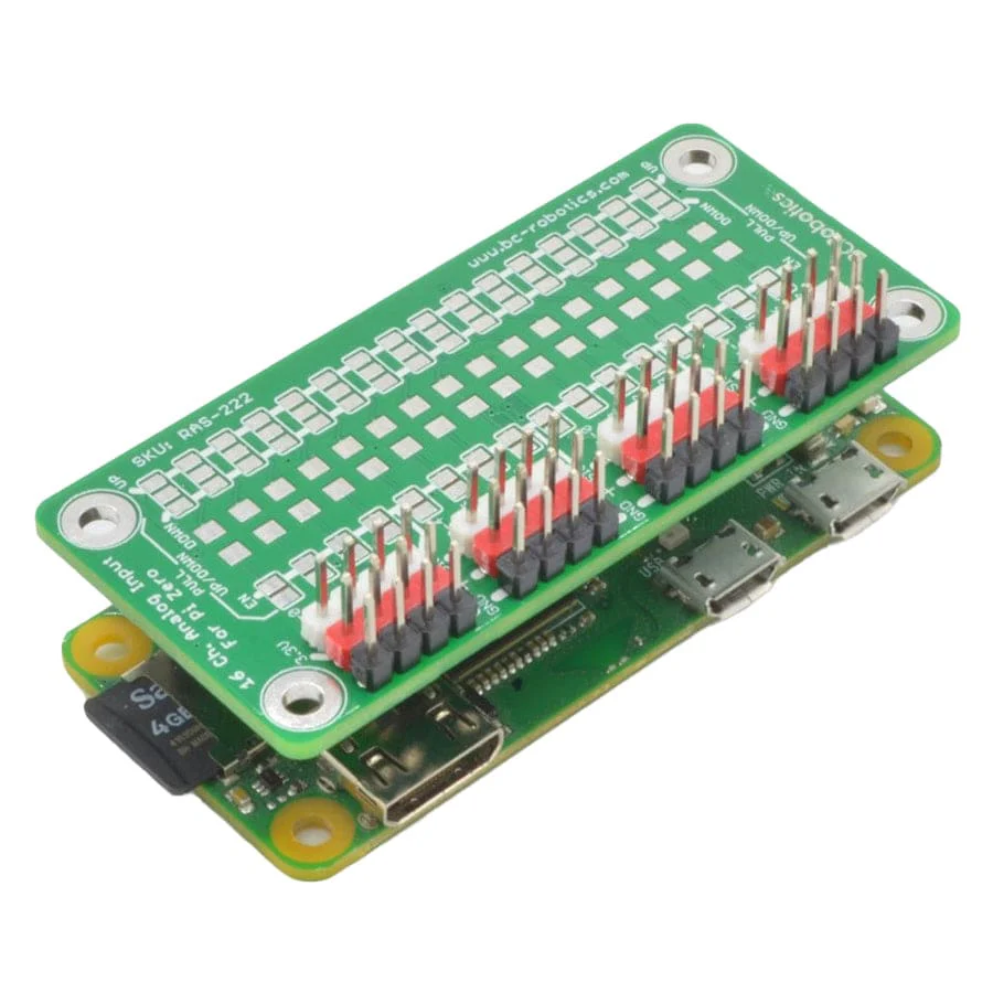 16 Channel Analog Input HAT – ADC For Raspberry Pi Zero (Assembled) - Image 2