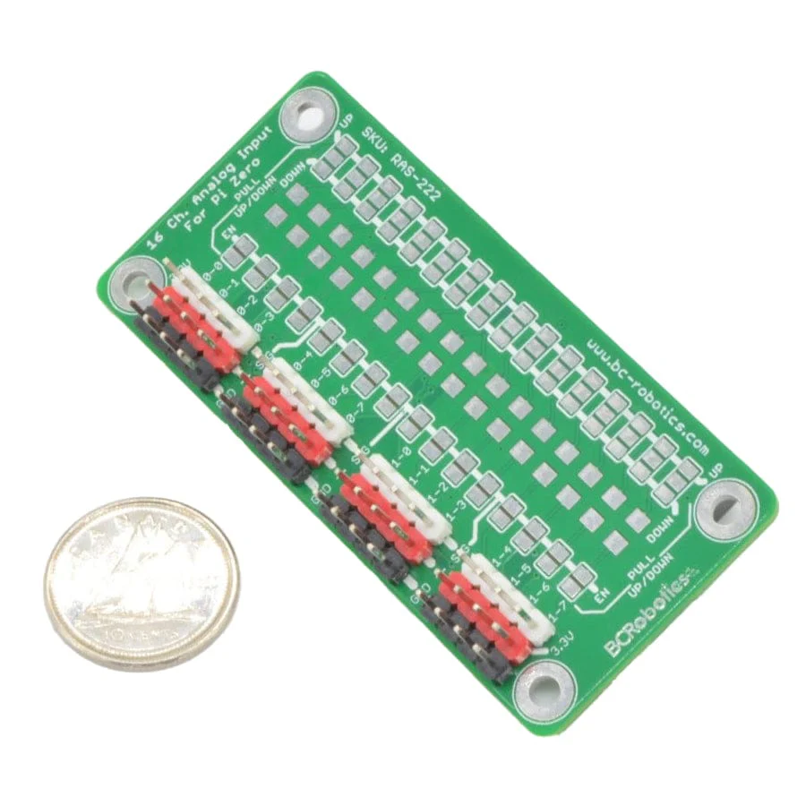 16 Channel Analog Input HAT – ADC For Raspberry Pi Zero (Assembled) - Image 3