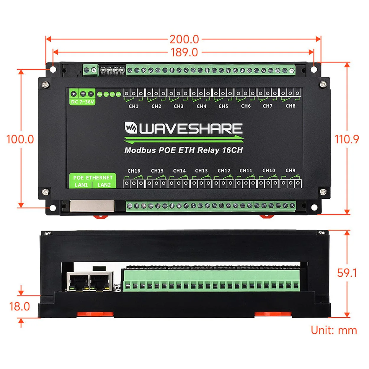 16-Channel Modbus Ethernet Relay Module - Image 12