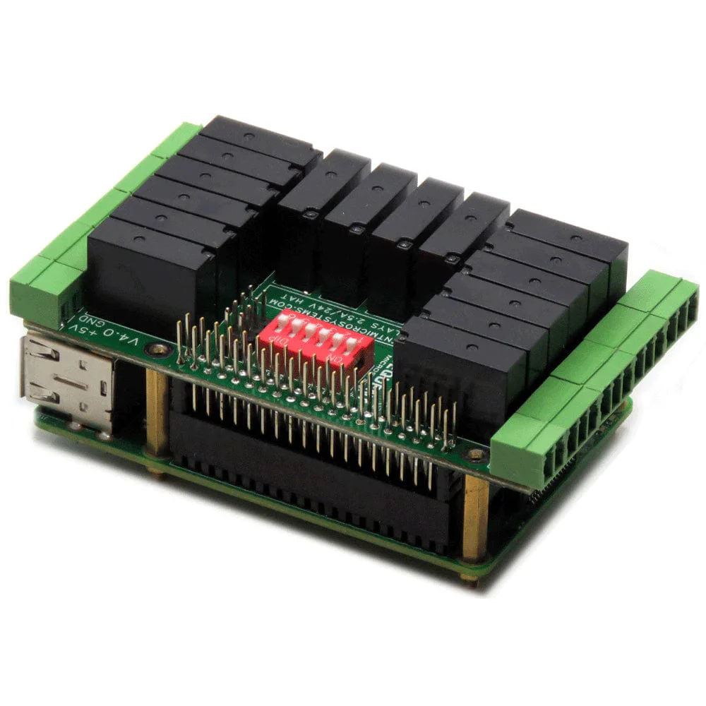 16 Relays 2A/24V 8-Layer Stackable HAT for Raspberry Pi [Discontinued] - Image 3