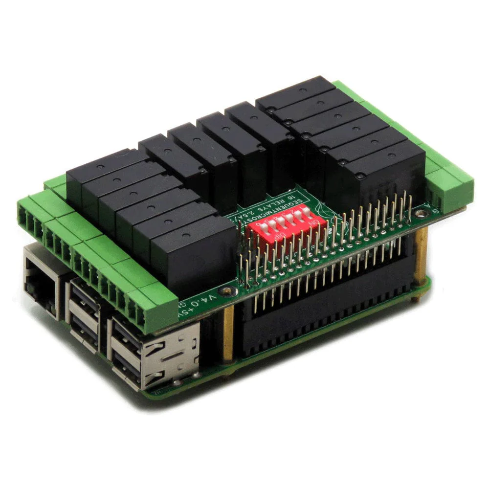16 Relays 2A/24V 8-Layer Stackable HAT for Raspberry Pi [Discontinued] - Image 5