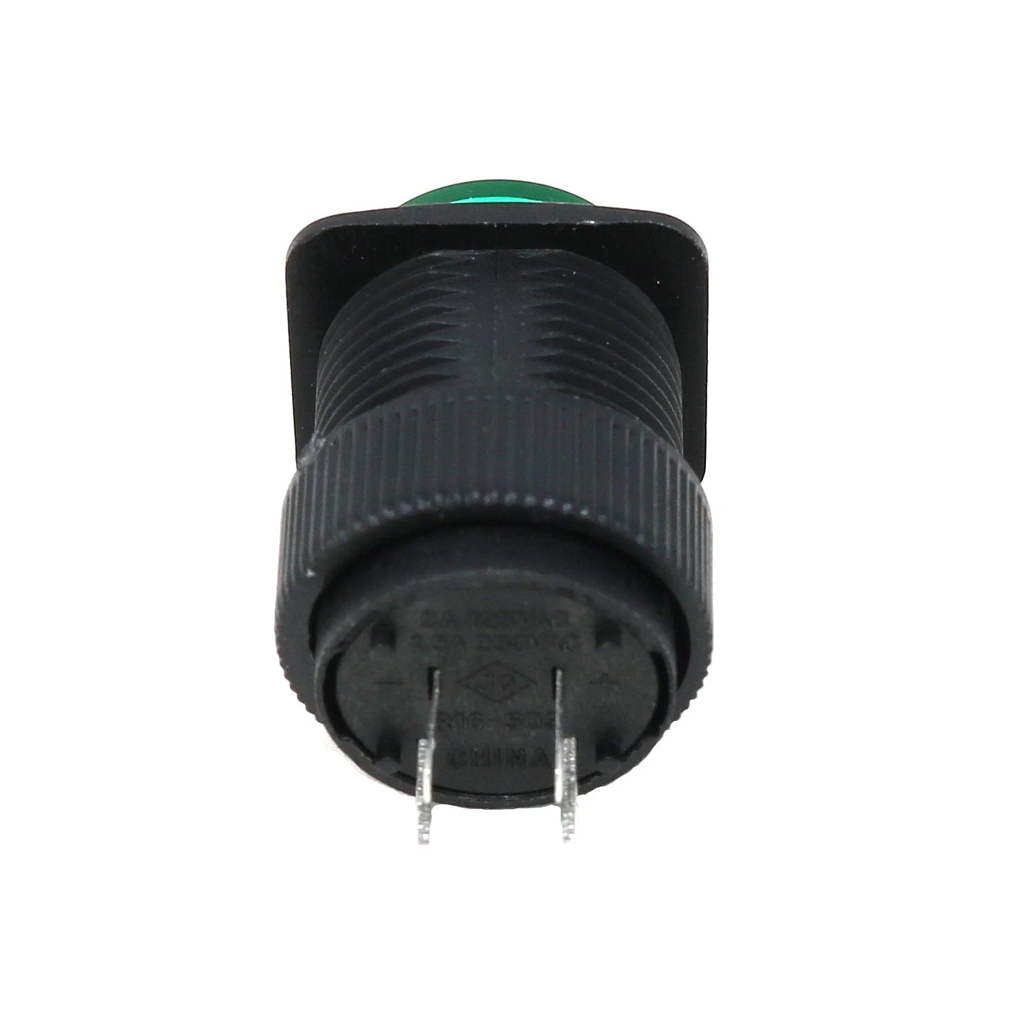 16mm Illuminated Pushbutton - Green Momentary - Image 2