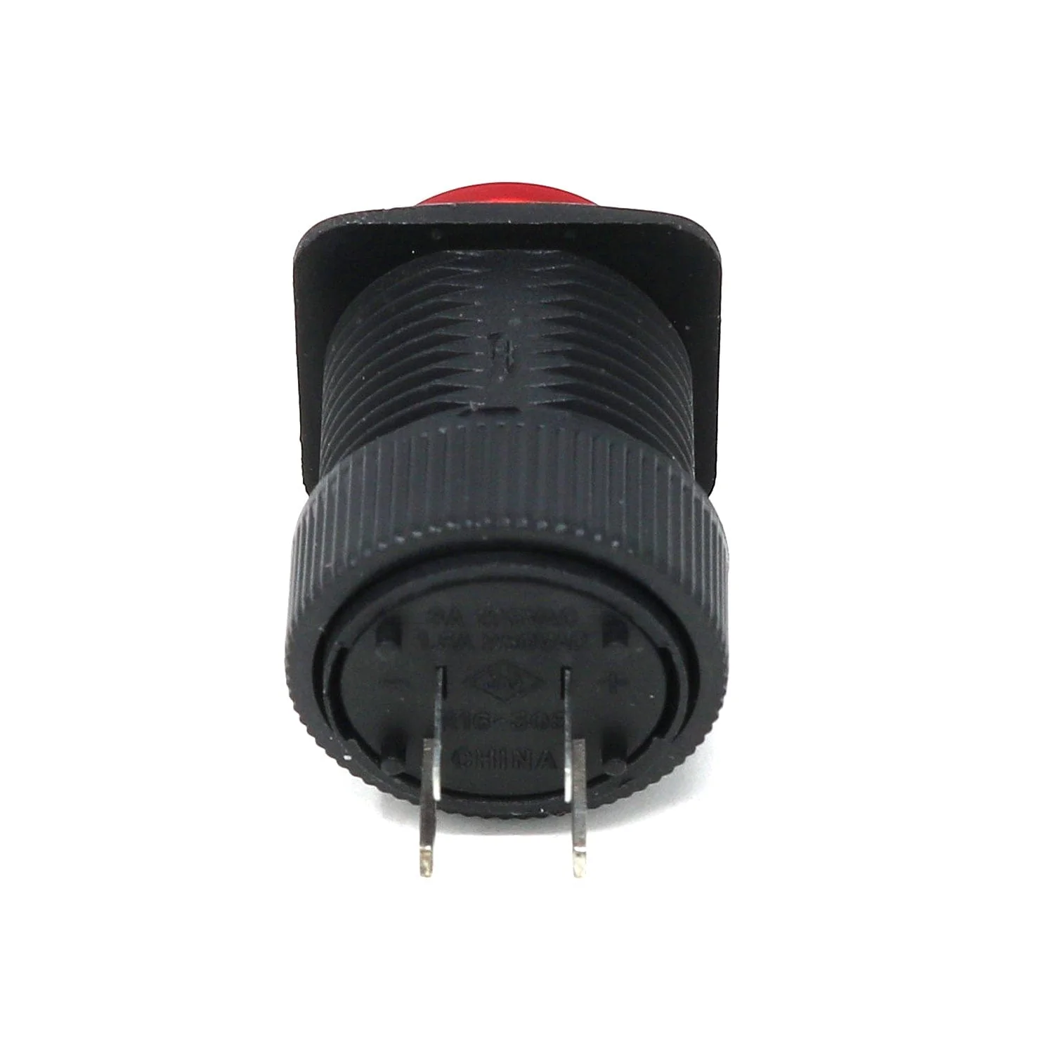 16mm Illuminated Pushbutton - Red Latching On/Off Switch - Image 2