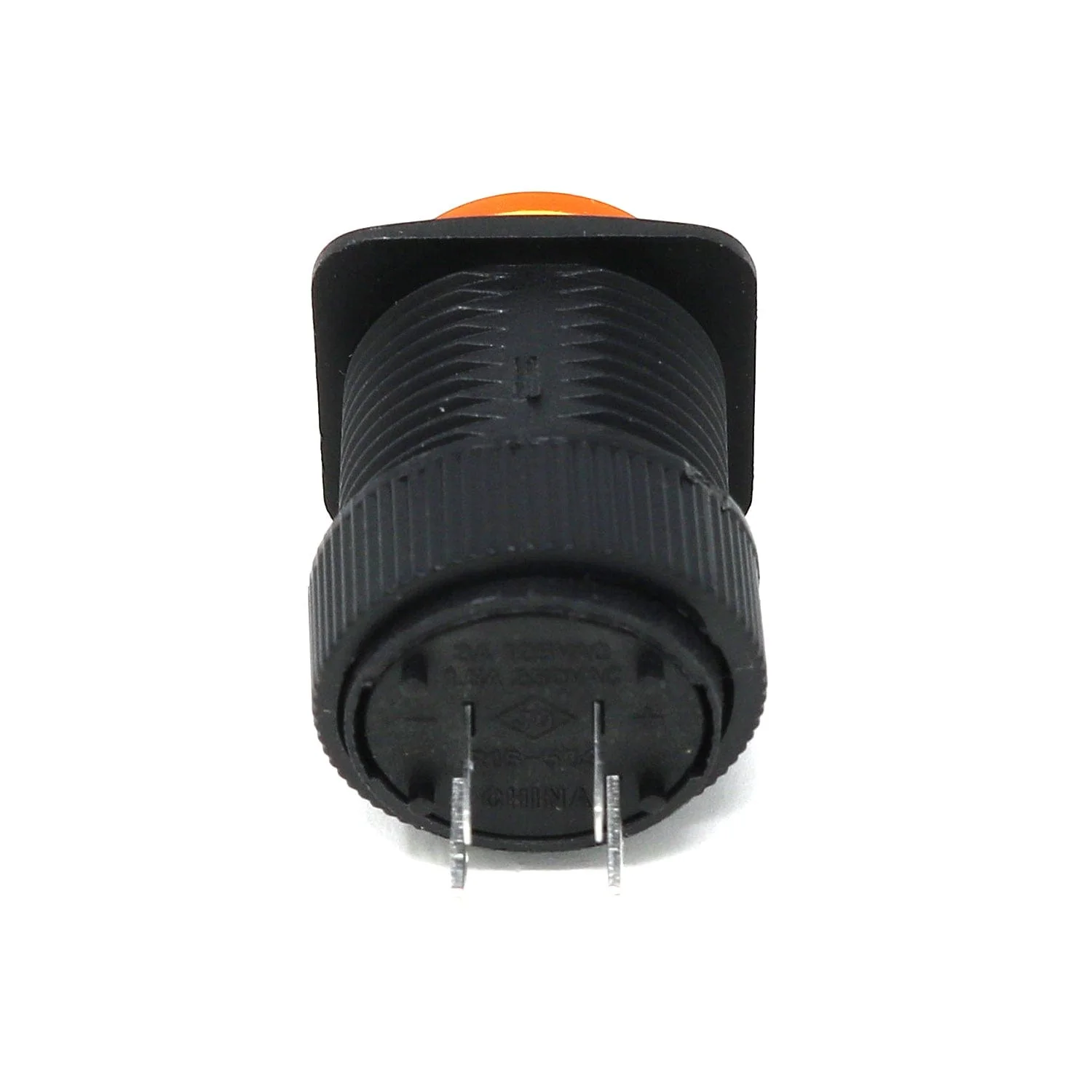 16mm Illuminated Pushbutton - Yellow Latching On/Off Switch - Image 2
