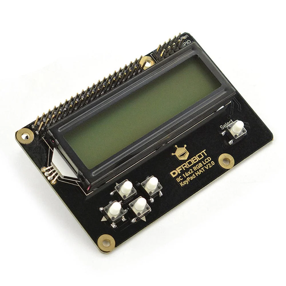 16x2 I2C RGB LCD Keypad HAT with RGB Backlight V2.0 - Image 2