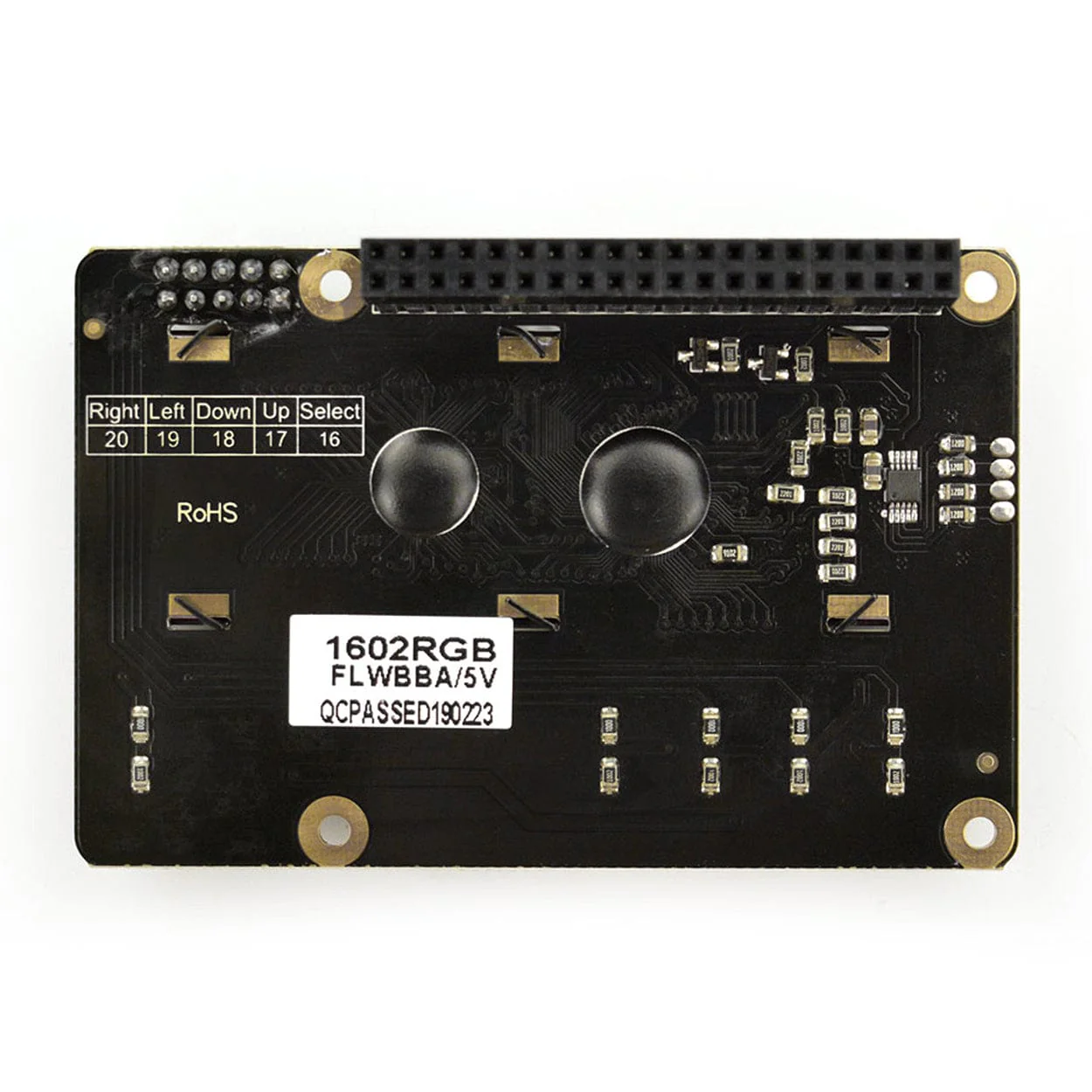 16x2 I2C RGB LCD Keypad HAT with RGB Backlight V2.0 - Image 3