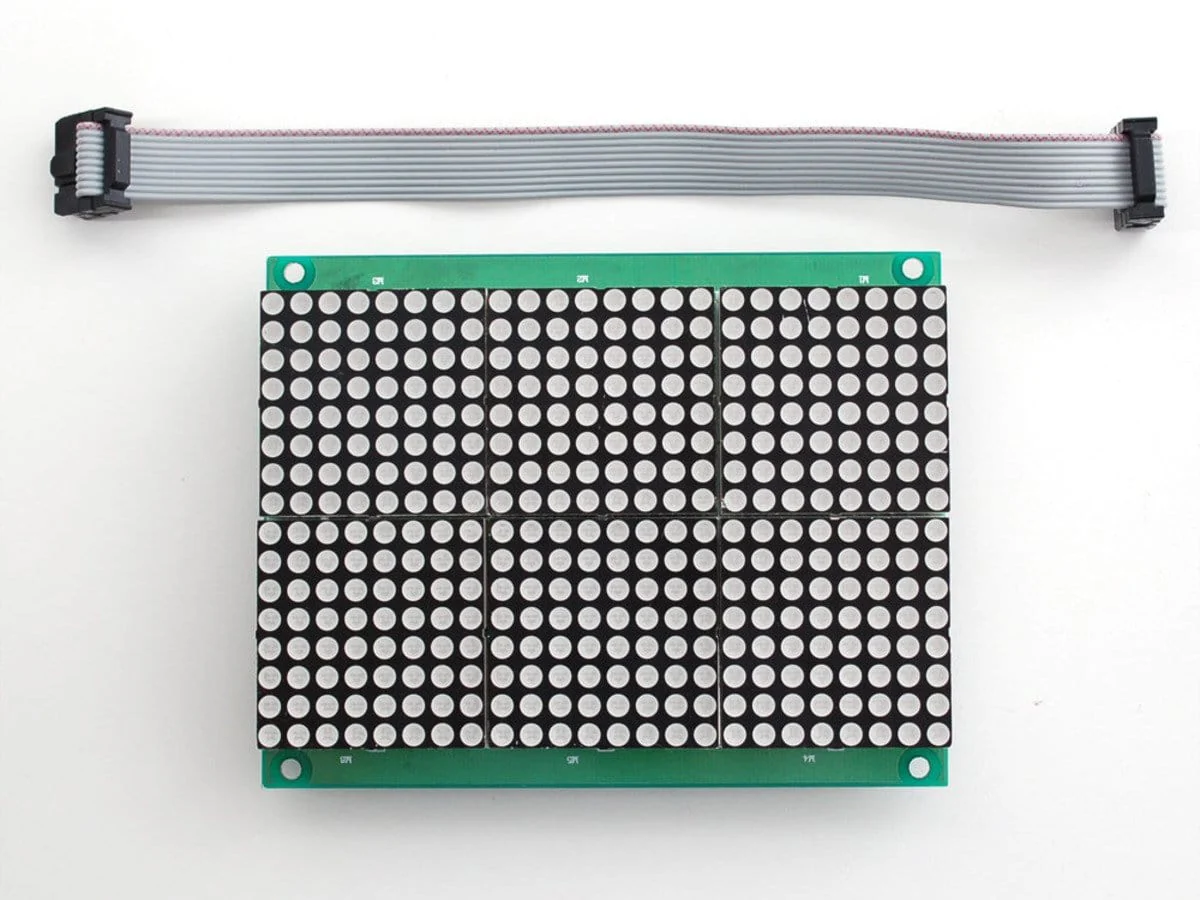16x24 Red LED Matrix Panel - Chainable HT1632C Driver [discontinued] - Image 3