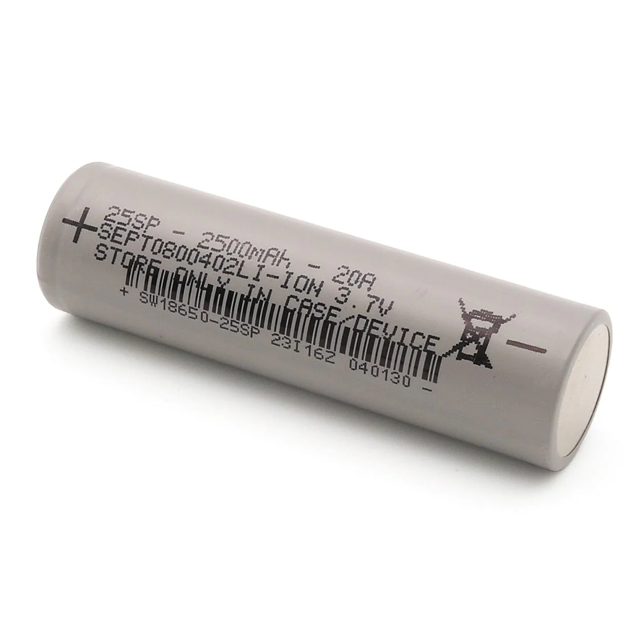 18650 Lithium-ion Rechargeable Cell - 2500mAh 3.7V 20A - Image 3