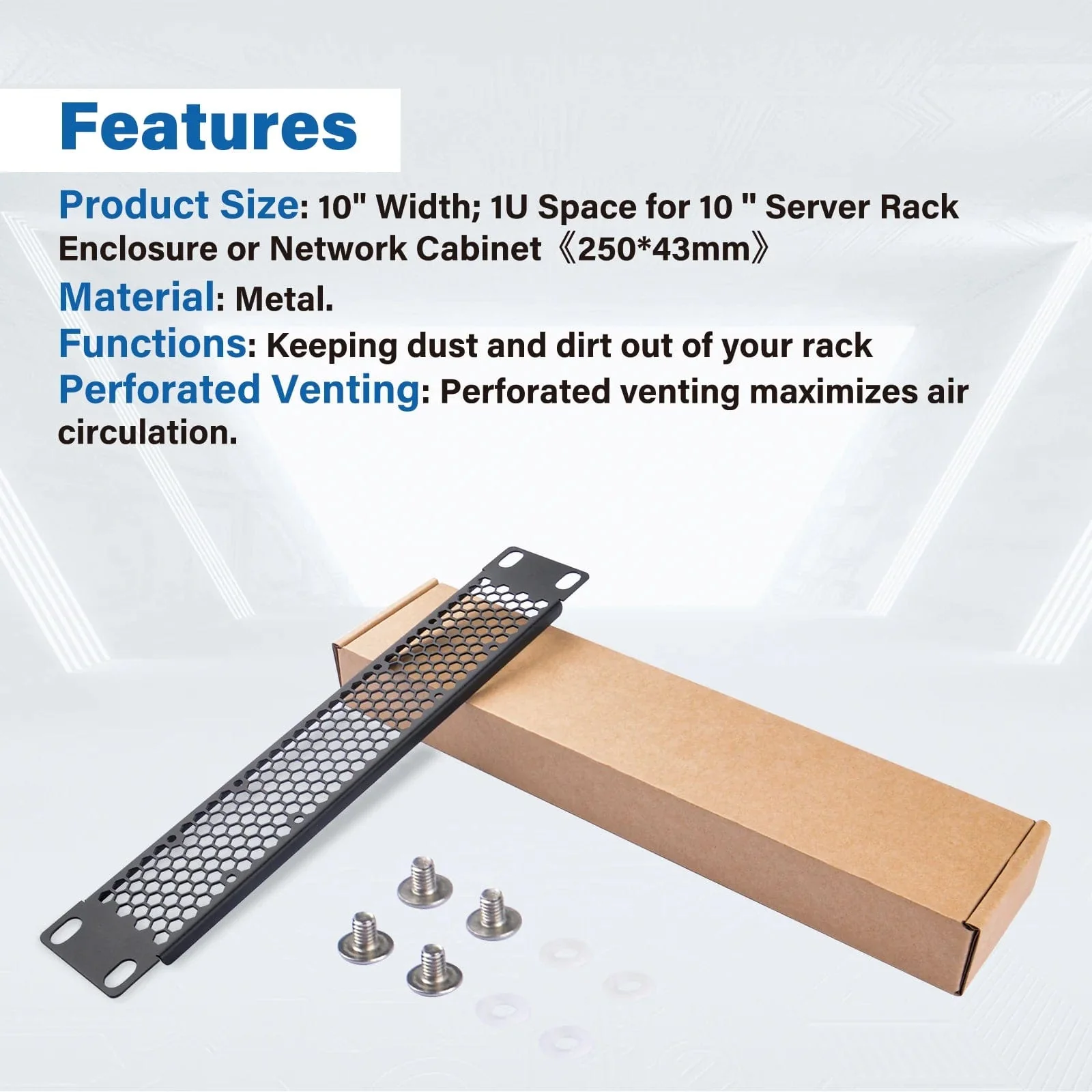 1U 10"  Venting Blank Panel for DeskPi RackMate - Image 3