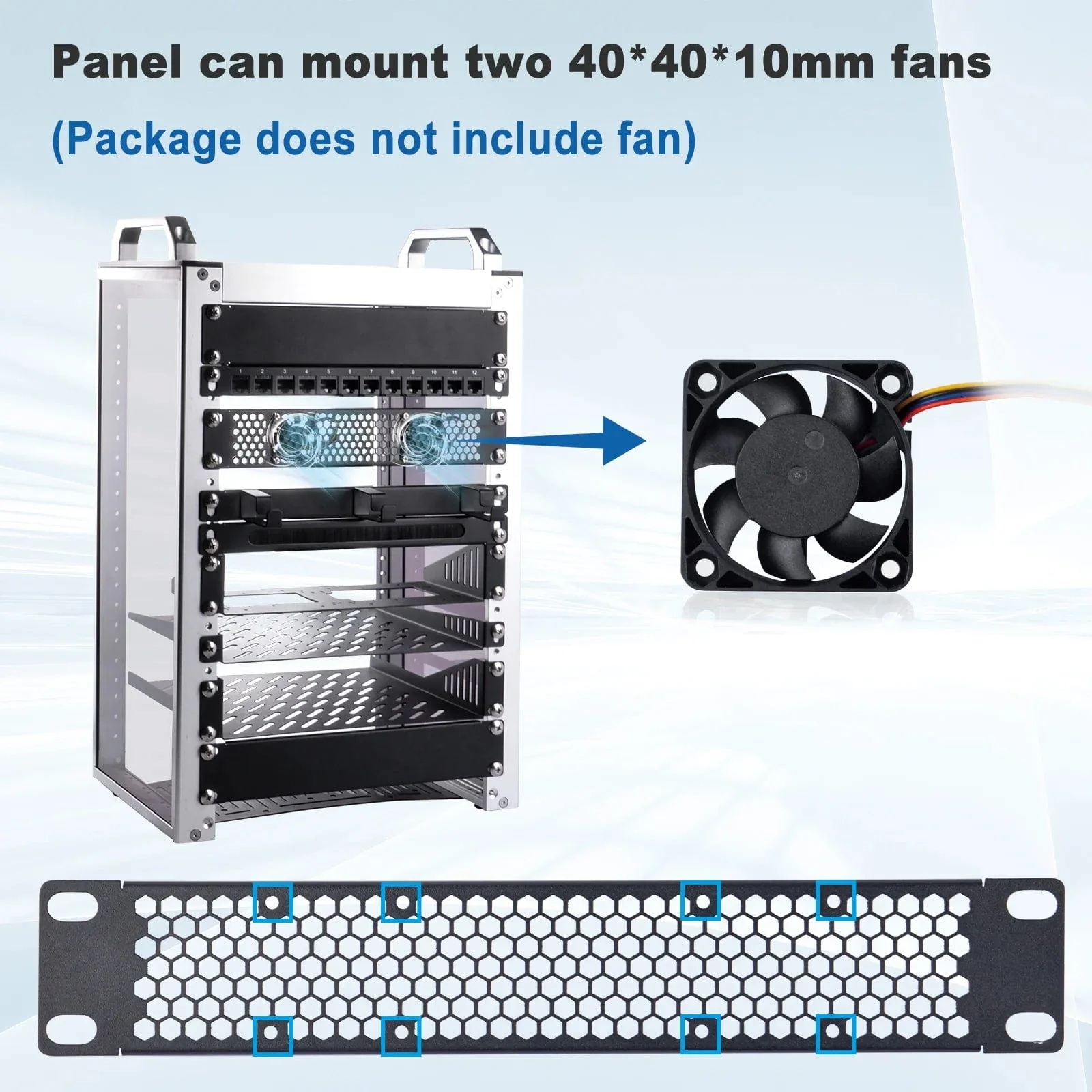 1U 10"  Venting Blank Panel for DeskPi RackMate - Image 4
