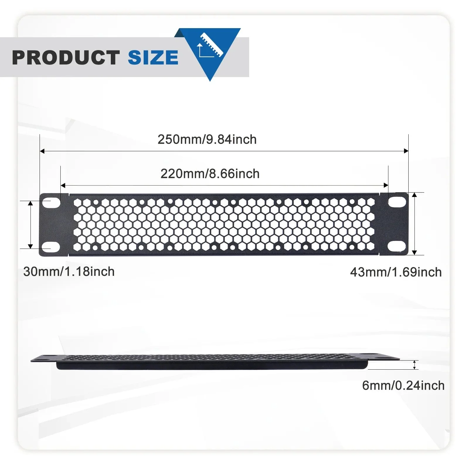 1U 10"  Venting Blank Panel for DeskPi RackMate - Image 7
