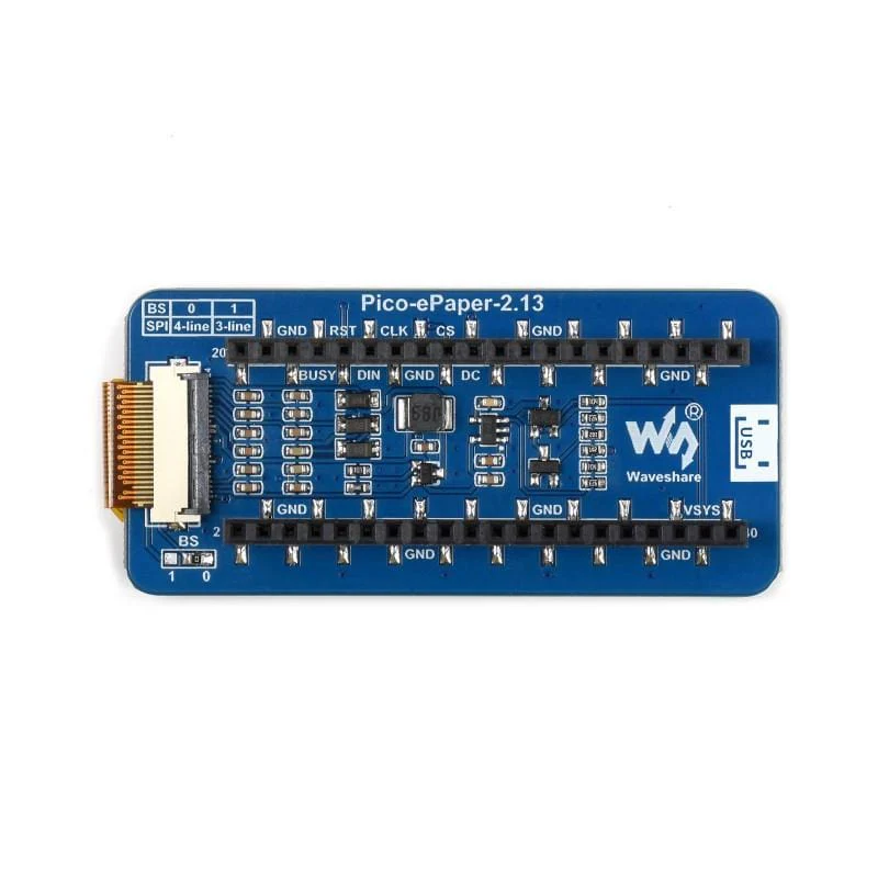 2.13" ePaper Display Module for Raspberry Pi Pico - Red/Black/White (212×104) - Image 5