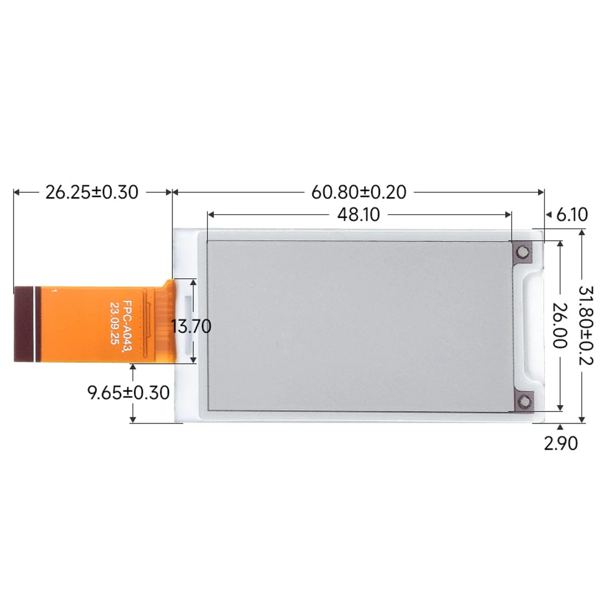 2.15" ePaper Display Raw Panel - Red/Black/White (296x160) - Image 6