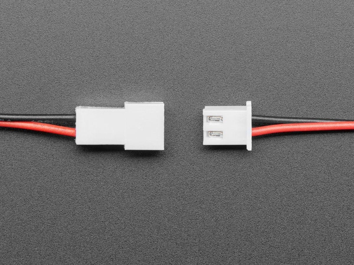 2.5mm Pitch 2-pin Cable Matching Pair - JST XH compatible - Image 2