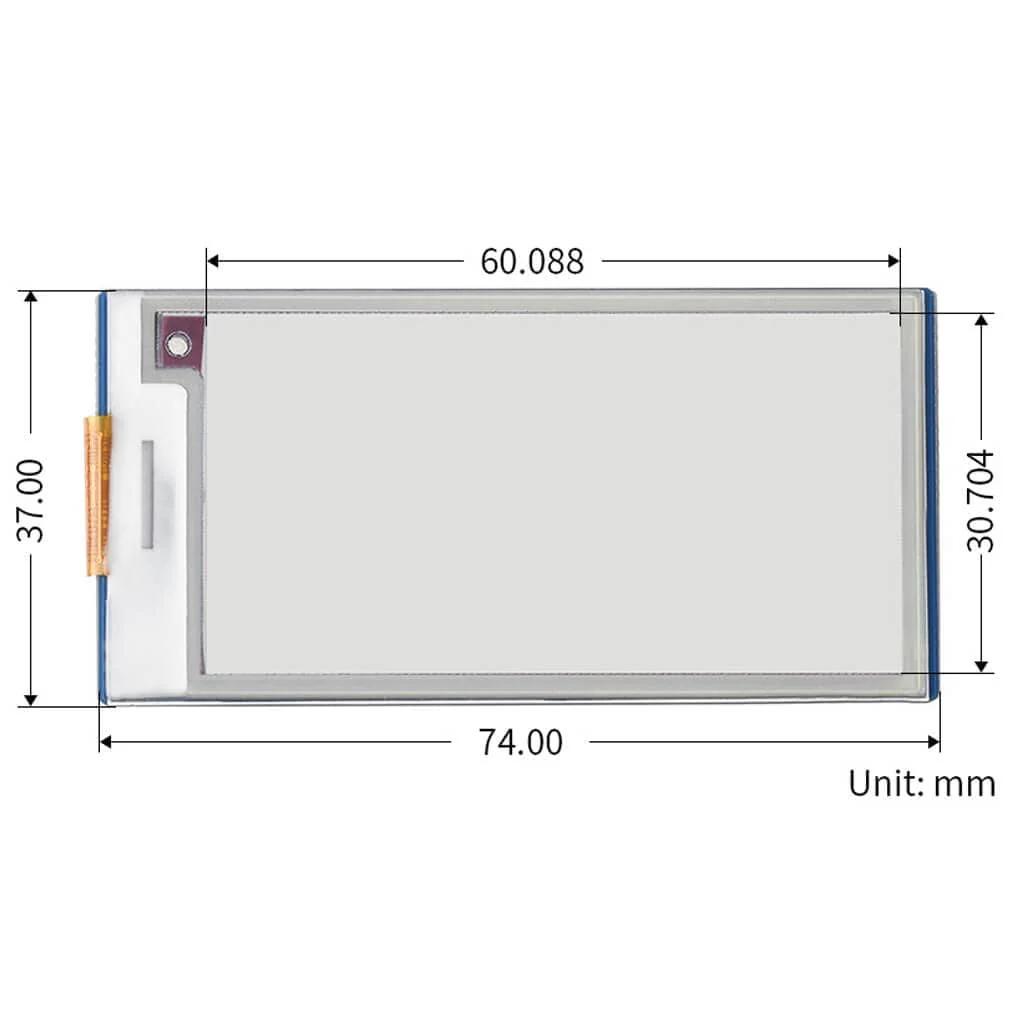 2.66" ePaper Display Module for Raspberry Pi Pico (296×152) - Image 6