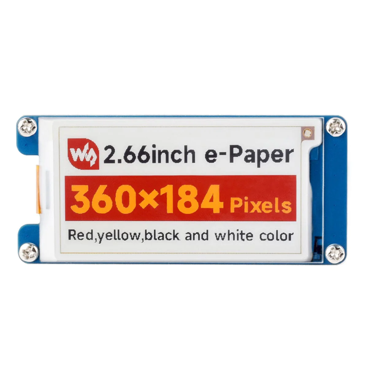 2.66" ePaper Display Module - Red/Yellow/Black/White (360x184) - Image 3