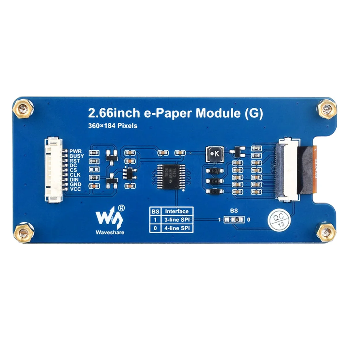 2.66" ePaper Display Module - Red/Yellow/Black/White (360x184) - Image 4