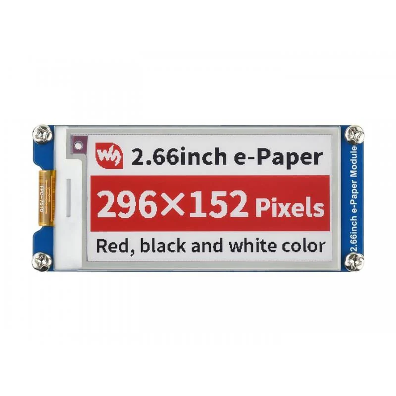 2.66" Red/Black/White E-Ink Display Module (B) (296x152)