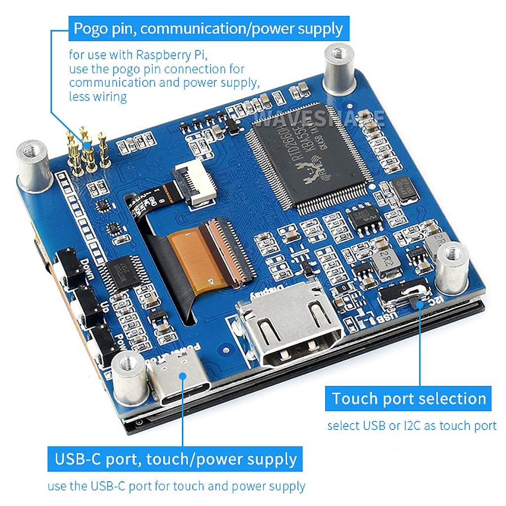 2.8" HDMI IPS LCD Touch Display for Raspberry Pi (640x480) - Image 3