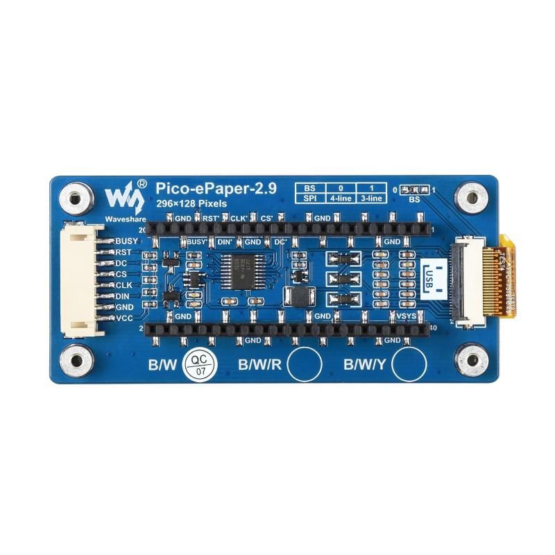 2.9" ePaper Display Module for Raspberry Pi Pico (296×128) - Image 5