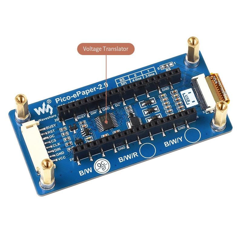 2.9" ePaper Display Module for Raspberry Pi Pico (296×128) - Image 6