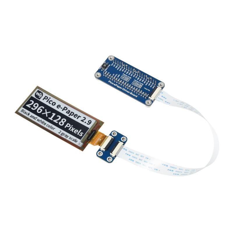 2.9" Flexible ePaper Display Module for Raspberry Pi Pico (296×128)
